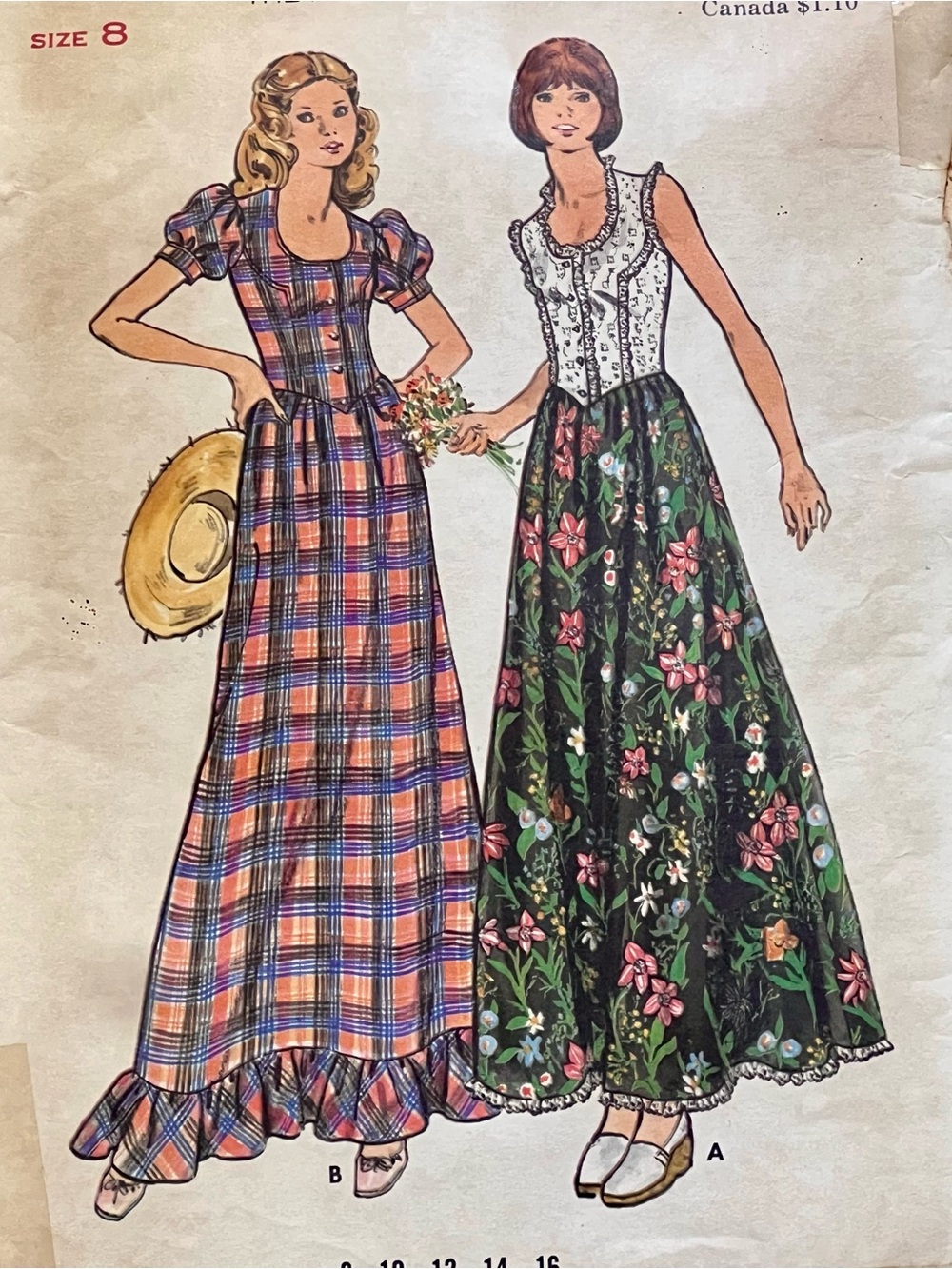 Vintage 1974 Bridal Dress Sewing Pattern UNCUT